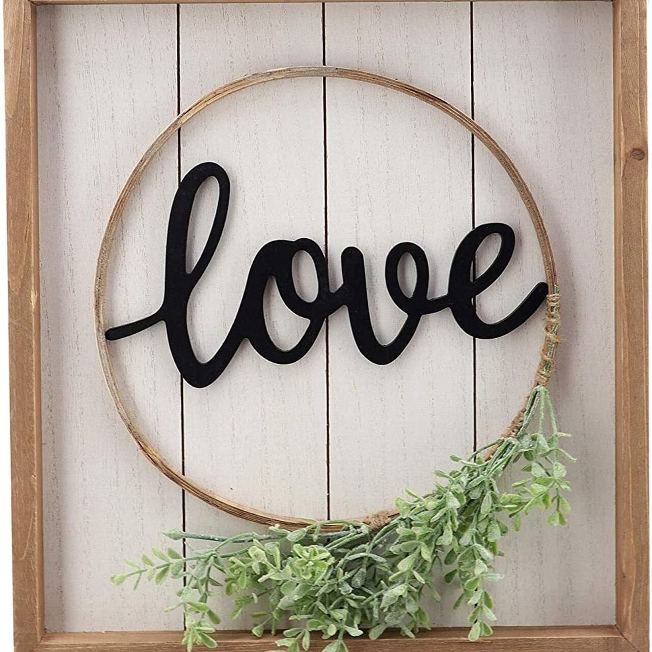 Edge collection - 13.75" x 15" - Black - Elegant Rustic Love Wall Decor - 1 Piece